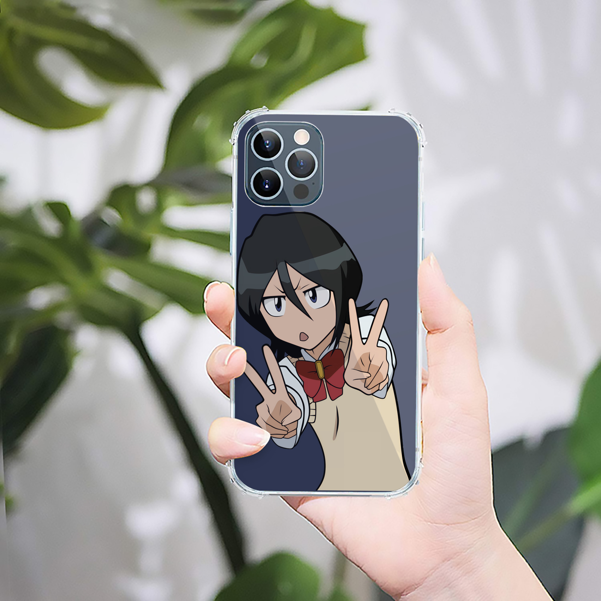 （画像用） ブリーチ 朽木ルキア BLEACH Kuchiki Rukia 【iPhone 12シリーズ対応】透明スマホケース（クリアソフトケース）